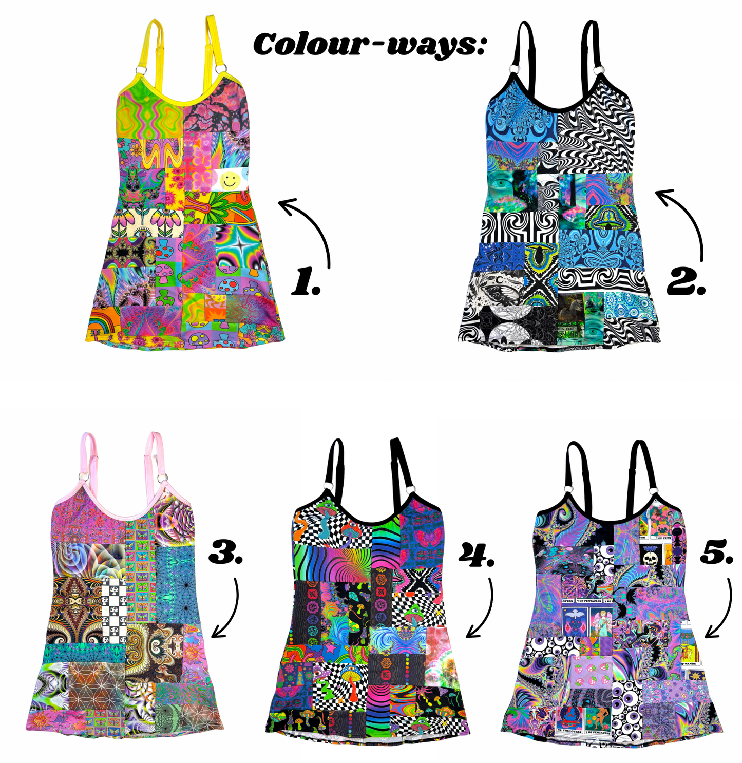 AUGUST - Custom Patchwork Mini Dress (smaller patches)