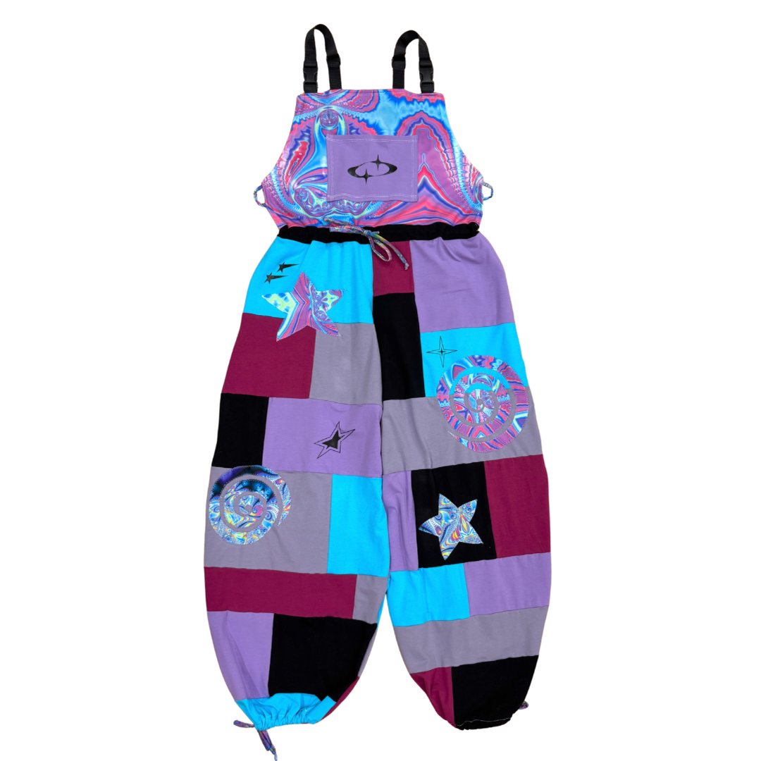 OOAK Patchwork Overalls - XXL