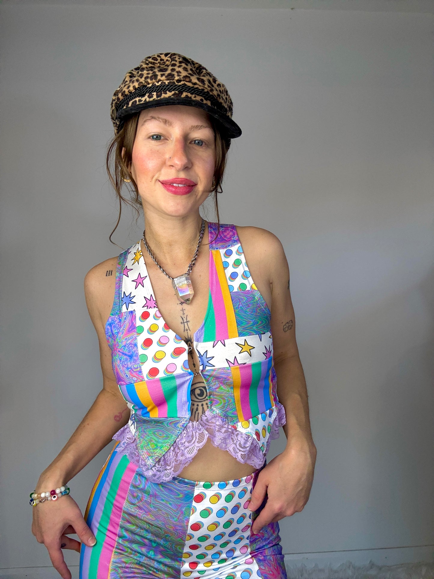 Clownin' Around Patchwork Vest (RTS - Size M)