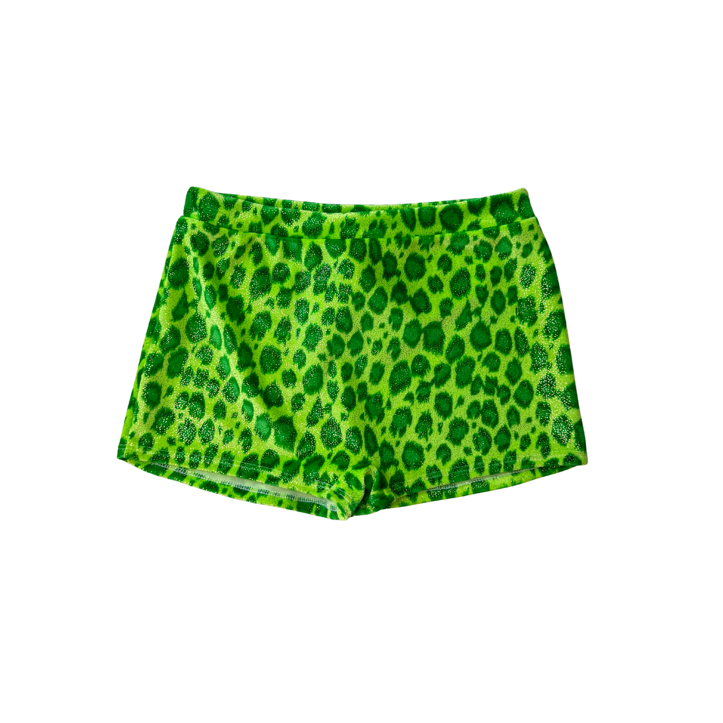EOS SALE - green velvet mid rise shorties