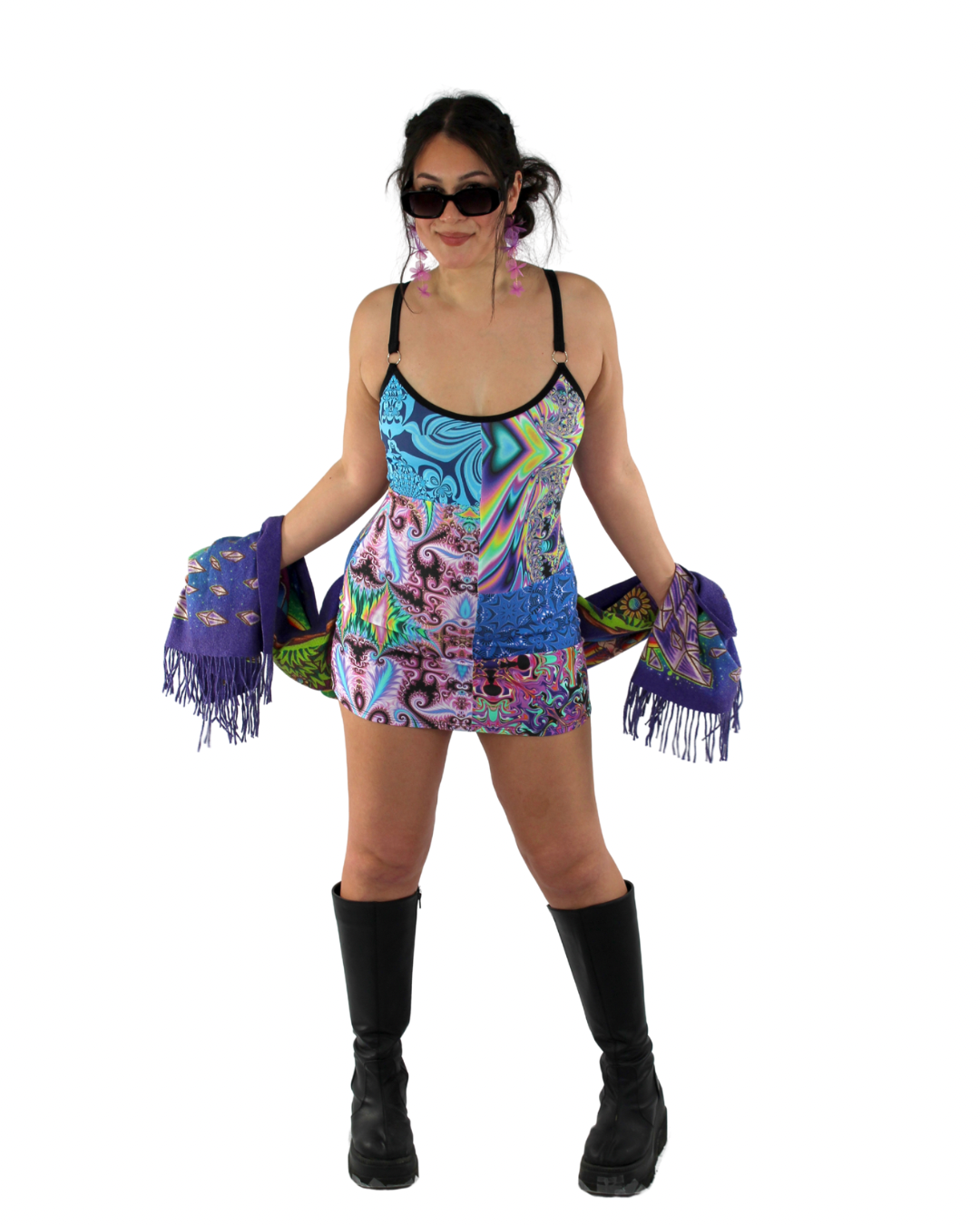Custom Patchwork Mini Dress