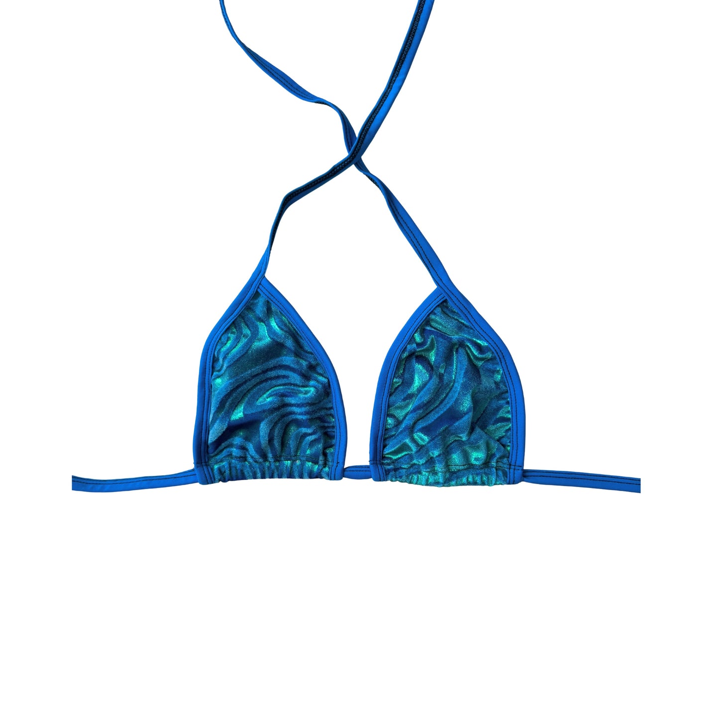 EOS SALE - Blue ocean velvet bralette - Size S