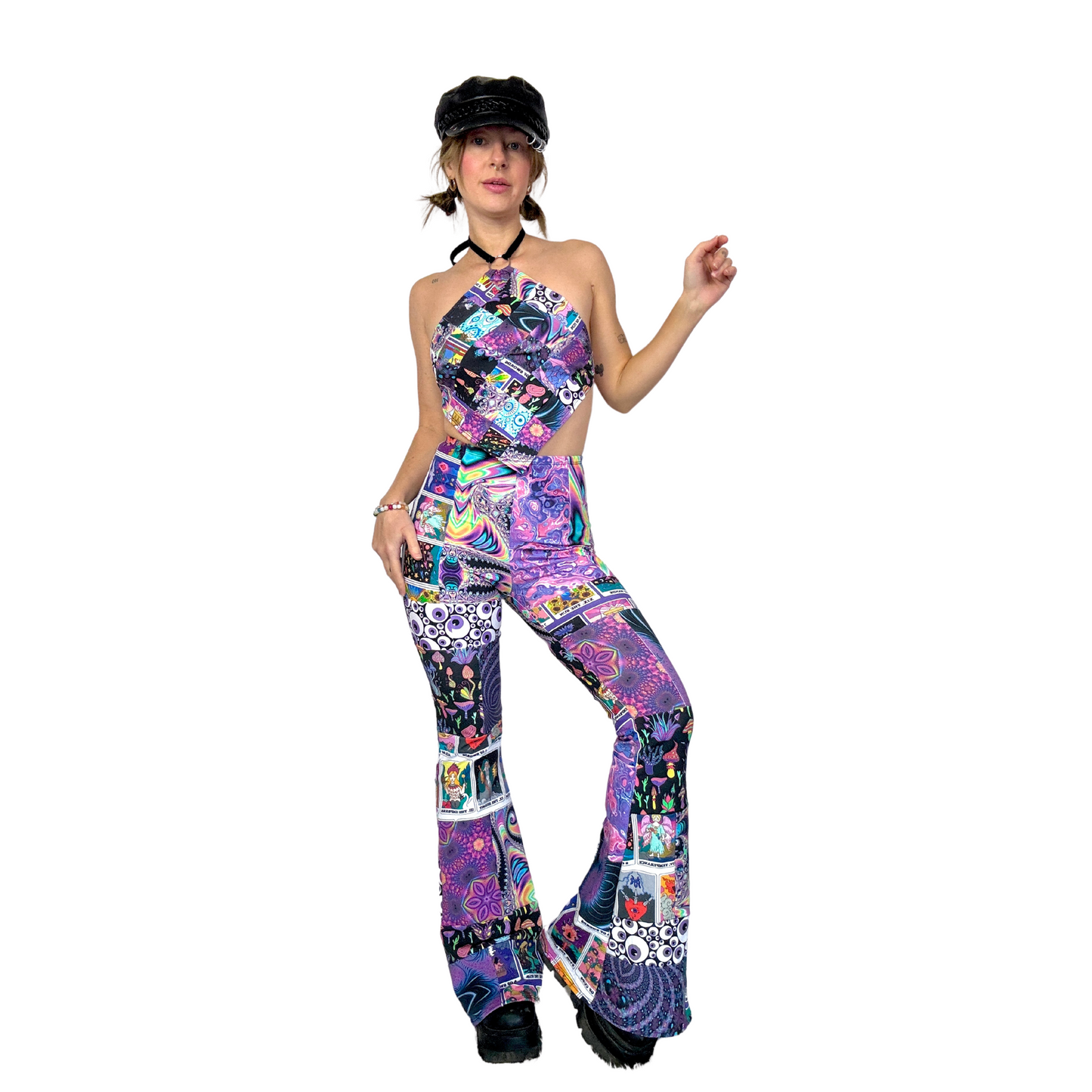 Custom Patchwork Flare Pant Set