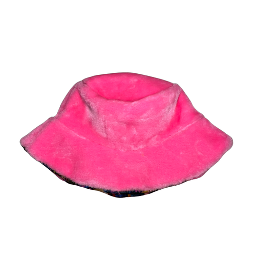 Hot Pink Fuzzy Bucket Hat Bratz Fleece Lining
