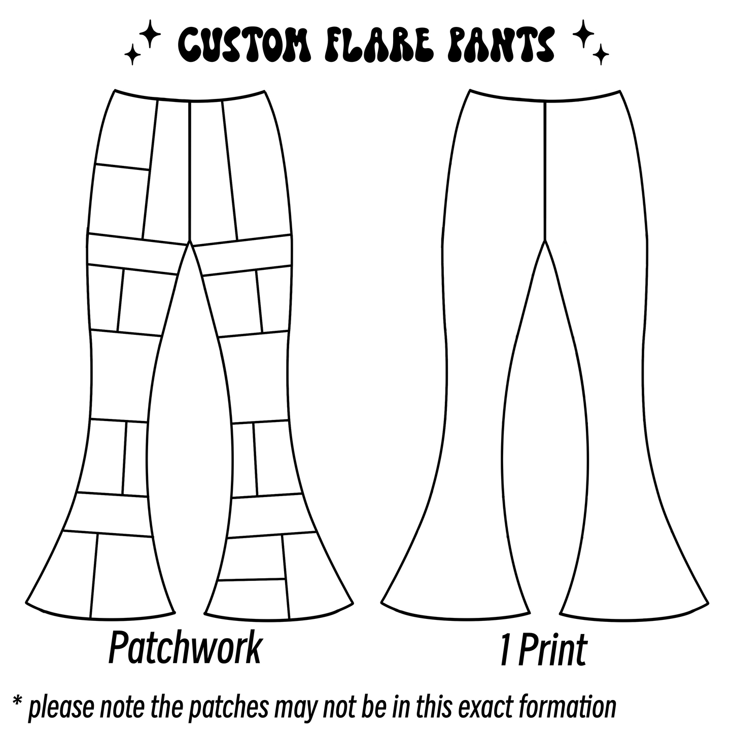 Custom Patchwork Flare Pants