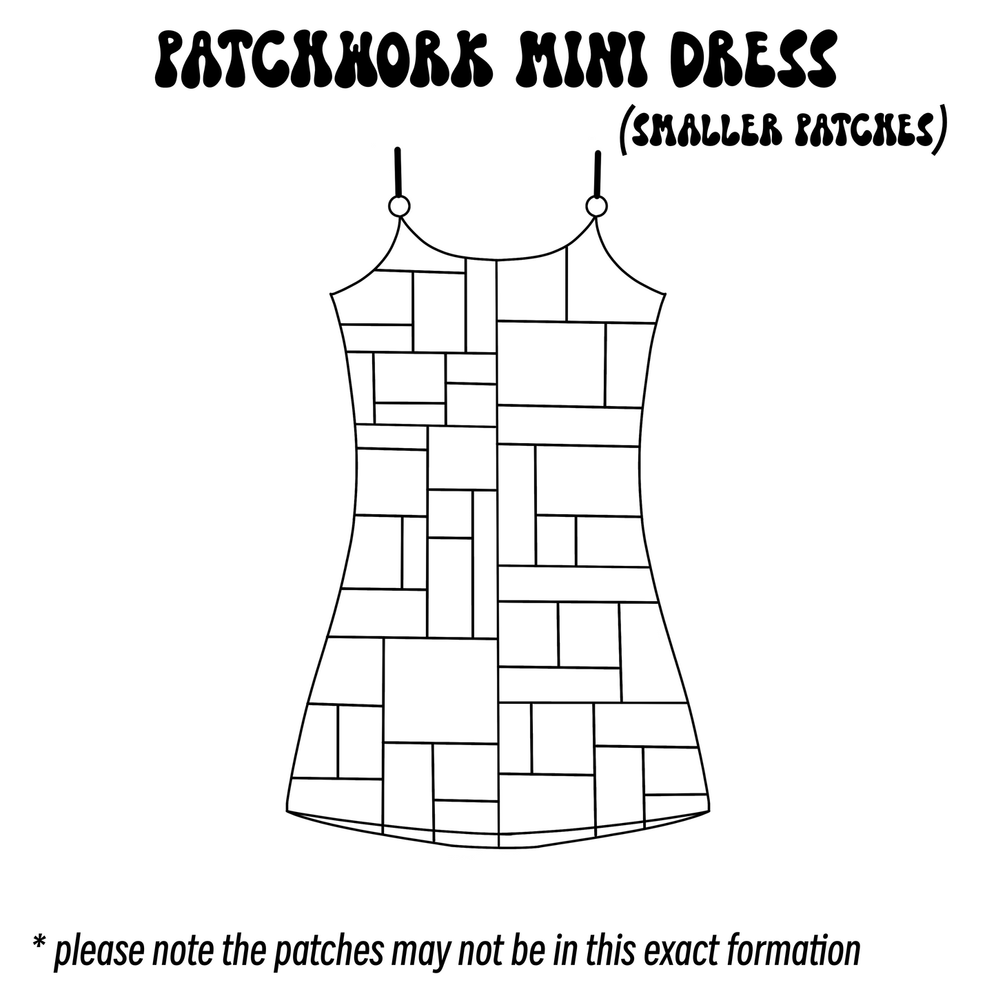 AUGUST - Custom Patchwork Mini Dress (smaller patches)