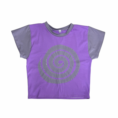Into the Portal - Baby Tee (Purple/Grey - RTS)