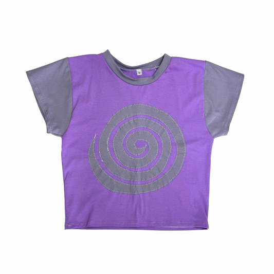 Into the Portal - Baby Tee (Purple/Grey - RTS)