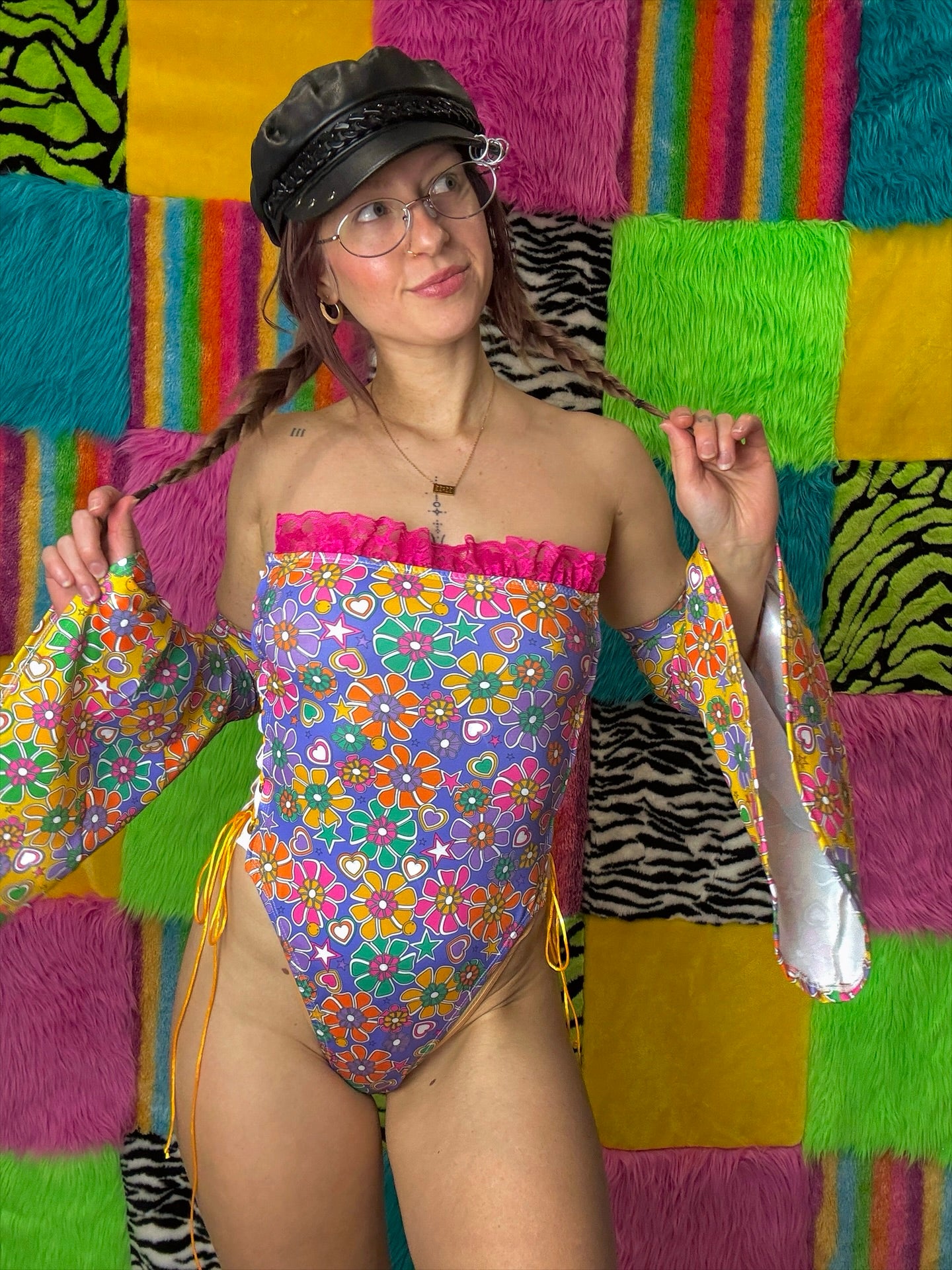 1:11 X Gingersnap - OKEE Lace-up Bodysuit - thong (MTO)