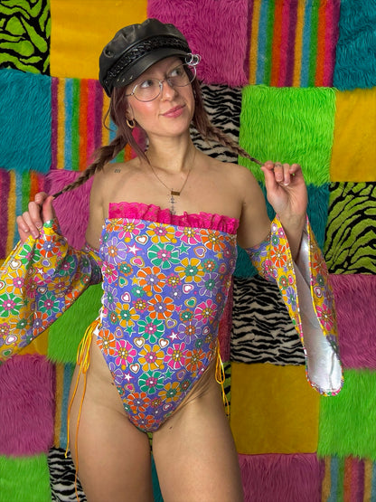 1:11 X Gingersnap - OKEE Lace-up Bodysuit - thong (MTO)