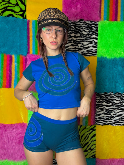 Into the Portal - Baby Tee (Blue/Dark Blue - RTS)