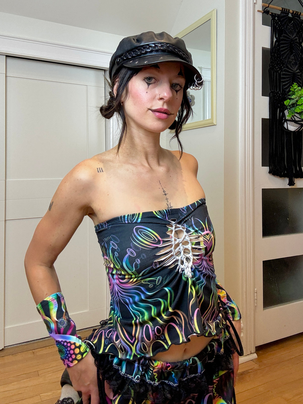 1:11 X Deep Space Violet - Celestial Tie Top (Braided/unbraided)