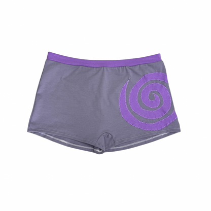 Into the Portal - Mid-rise Shorties (Purple/Grey - RTS)