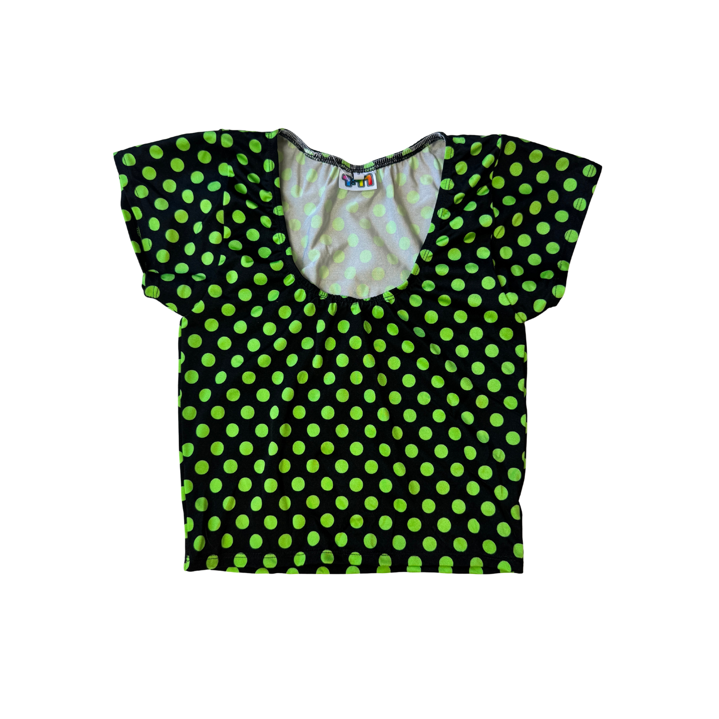 EOS SALE - Green Polka cropped tee