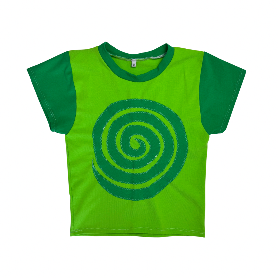 Into the Portal - Baby Tee (Green/Dark Green - RTS)