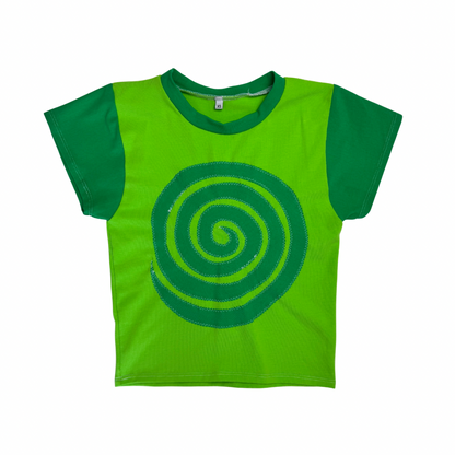 Into the Portal - Baby Tee (Green/Dark Green - RTS)