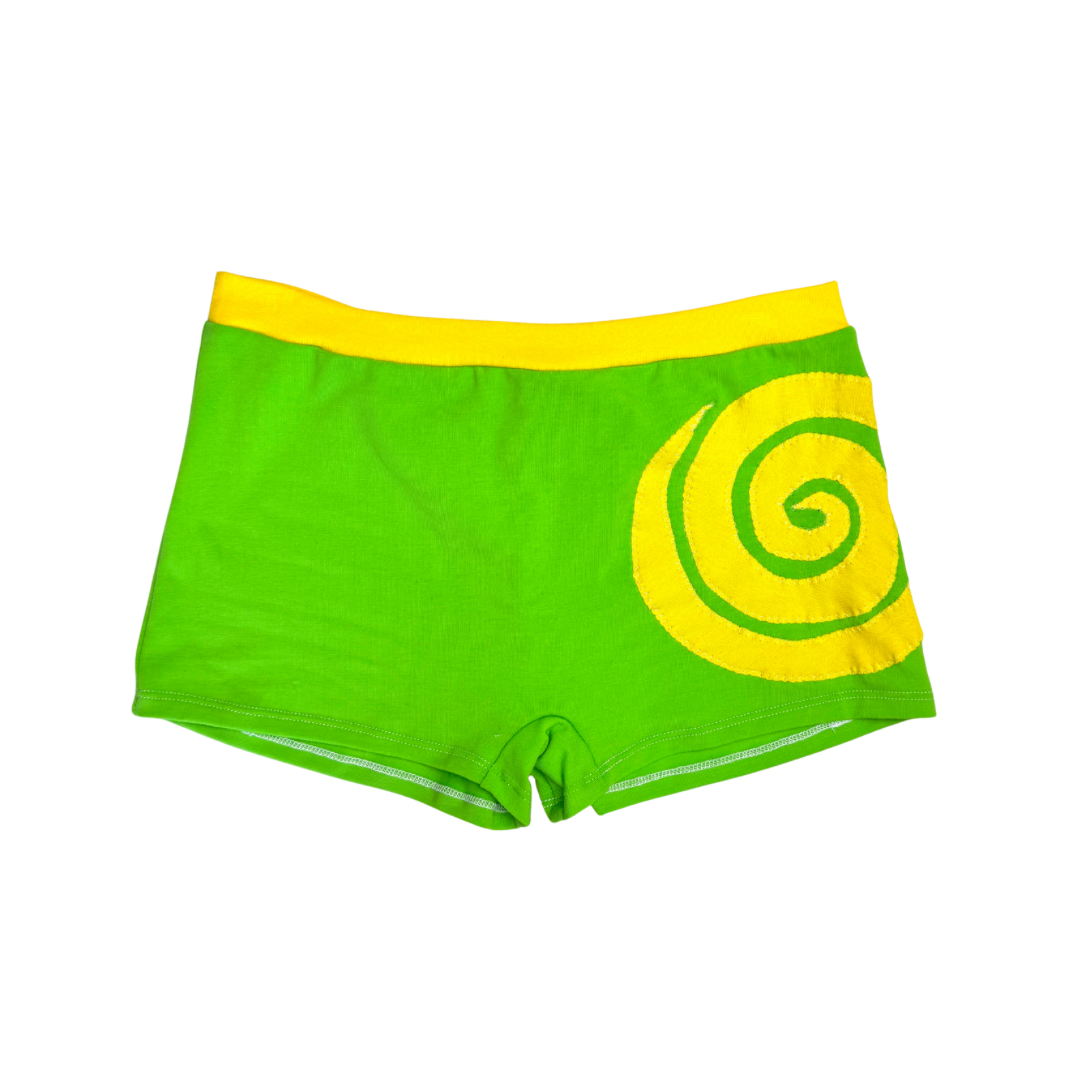 Into the Portal - Mid-rise Shorties (Yellow/Green - RTS)