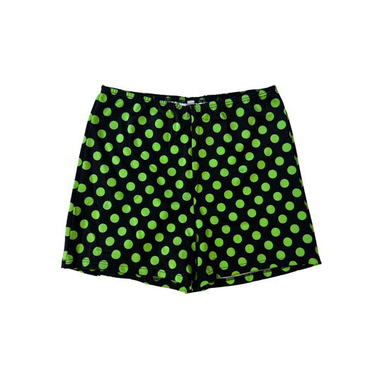 EOS SALE - Green Polka mid-rise shorties