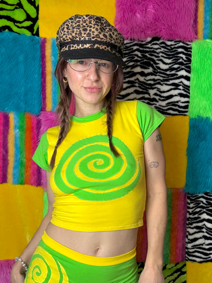 Into the Portal - Baby Tee (Yellow/Green - RTS)