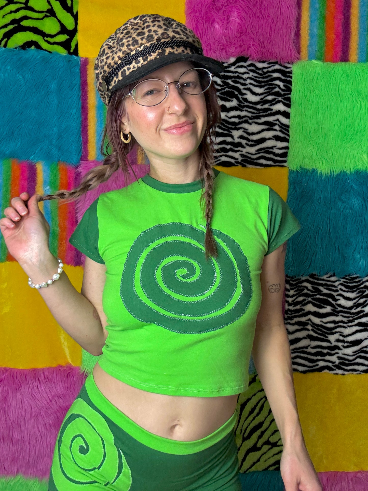 Into the Portal - Baby Tee (Green/Dark Green - RTS)