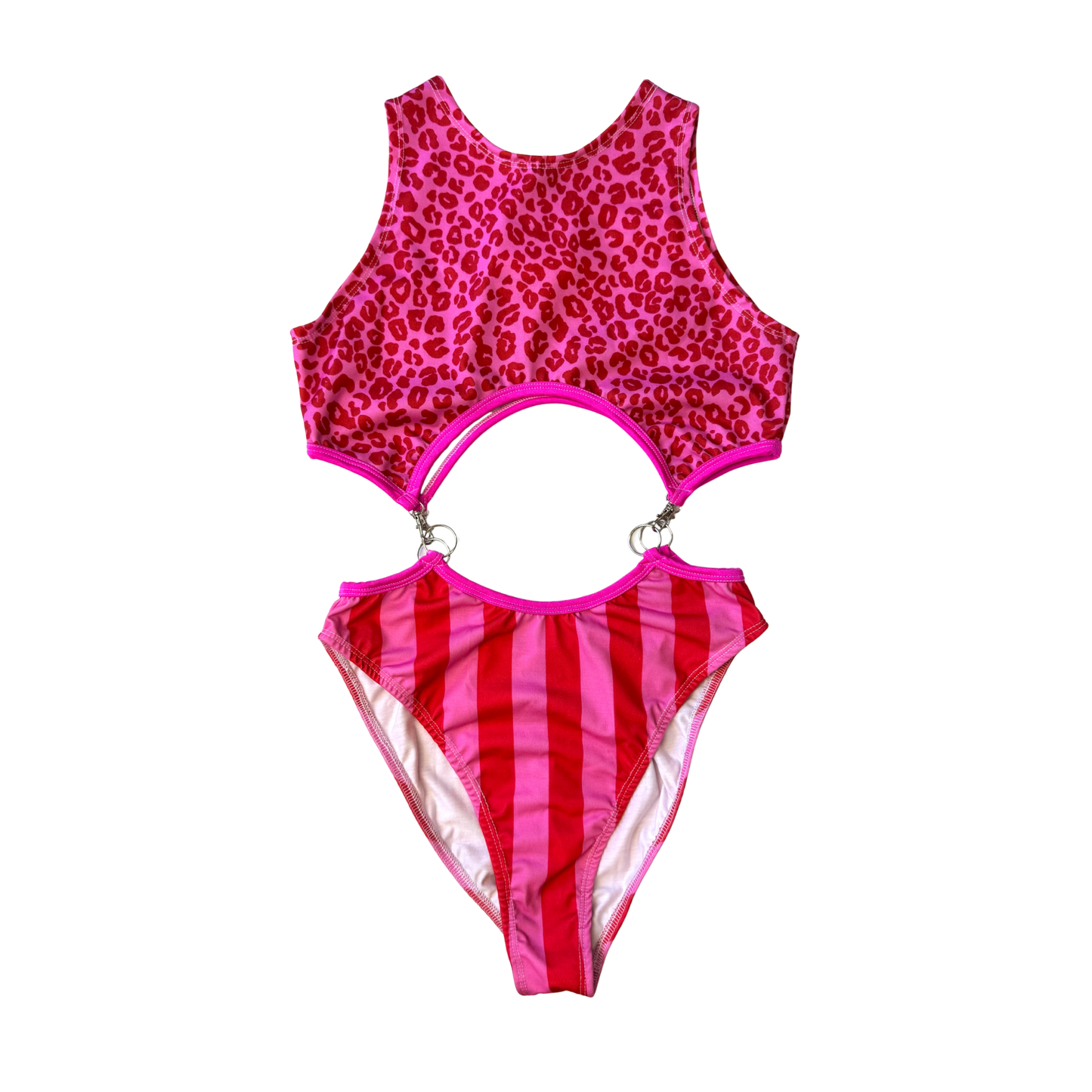 EOS SALE - Pink o-ring bodysuit - Size L
