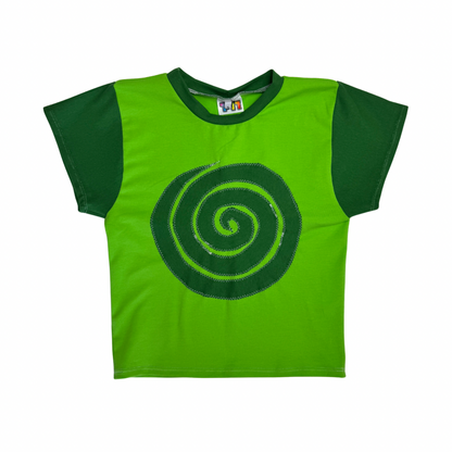 Into the Portal - Baby Tee (Green/Dark Green - RTS)