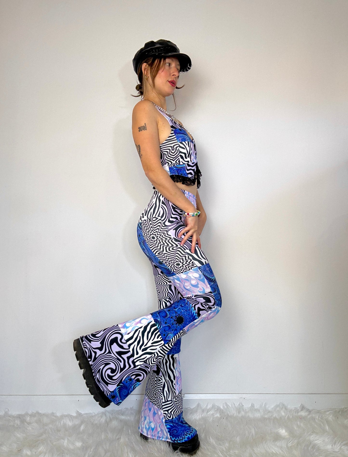 Iceflare Patchwork Flare Pants (MTO)