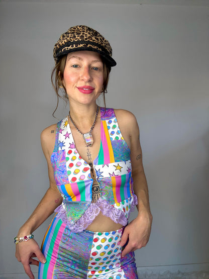 Clownin' Around Patchwork Vest (RTS - Size M)