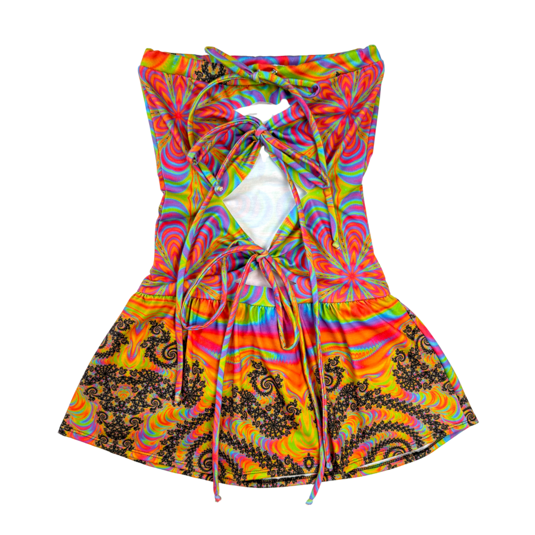 RAINBOW AURA - Peekaboo Mini Dress (MTO)