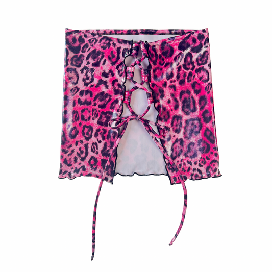SEPTEMBER - cheetah girl celestial tie top (XS & S)