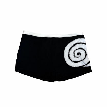 Into the Portal - Mid-rise Shorties (Black/White - RTS)