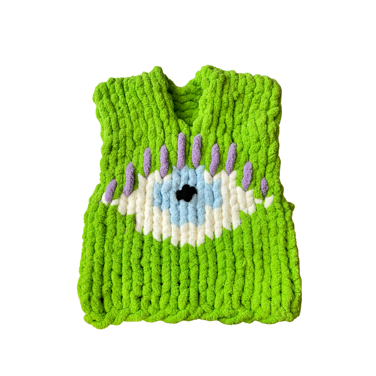 EOS SALE - Green chunky knit vest - Size M