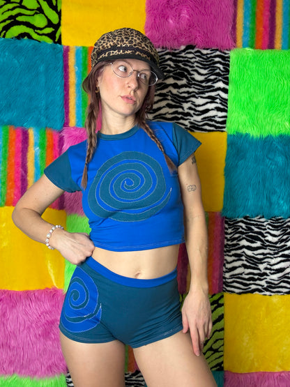 Into the Portal - Baby Tee (Blue/Dark Blue - RTS)