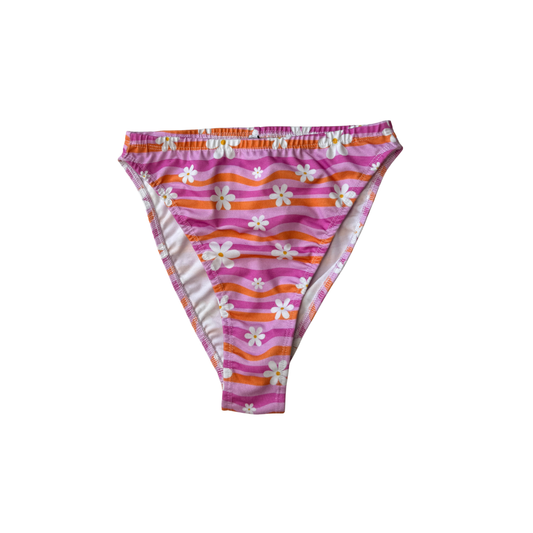 EOS SALE - pink/orange high leg bottoms - Size S