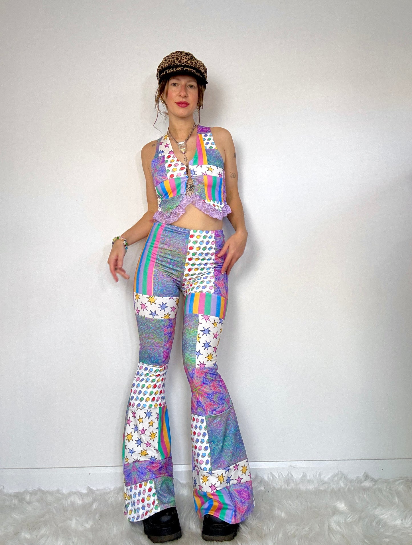 Clownin' Around Patchwork Vest (RTS - Size M)