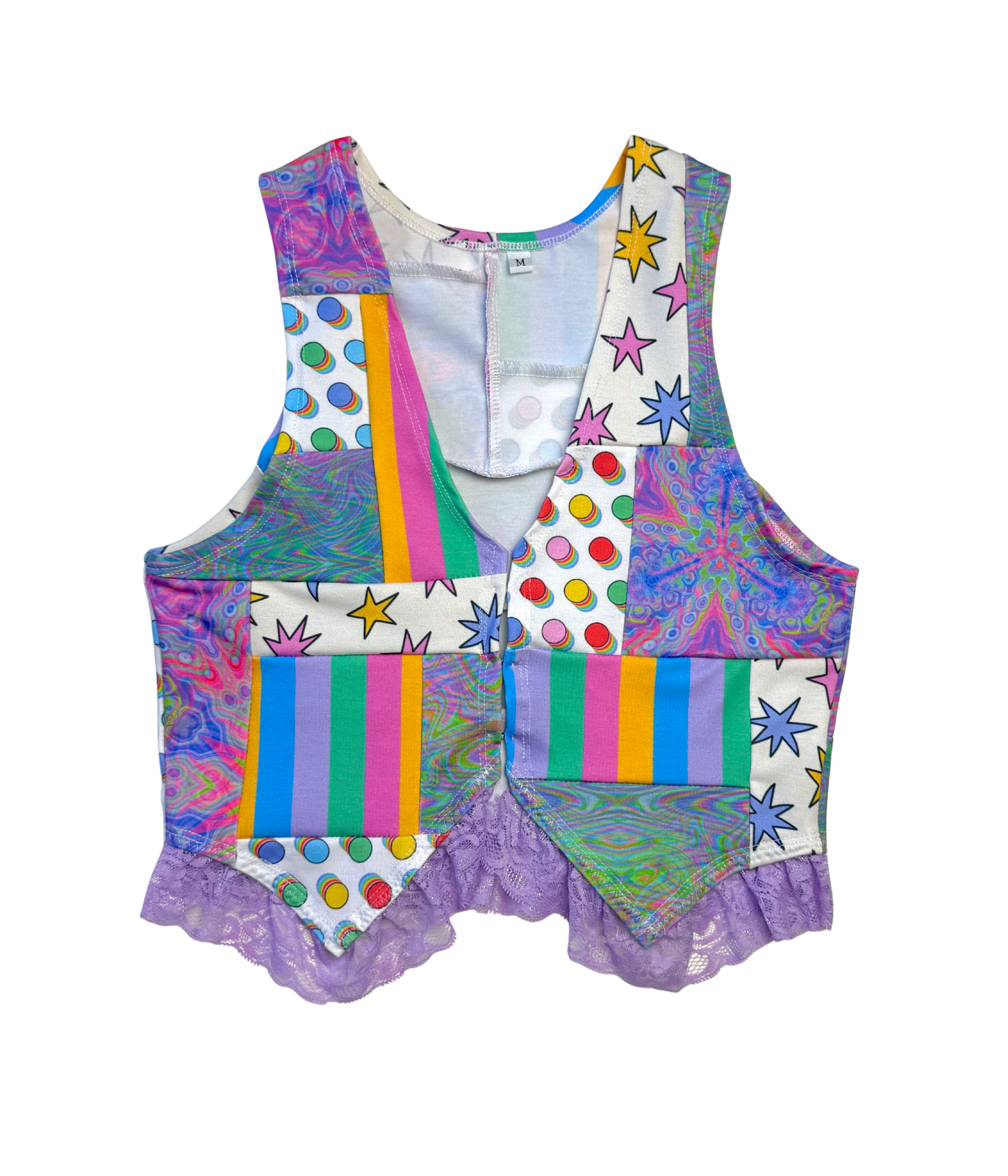 Clownin' Around Patchwork Vest (RTS - Size M)