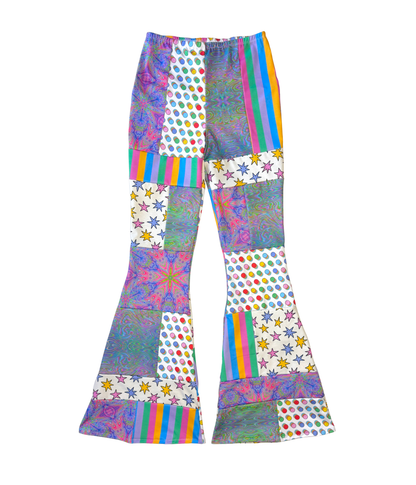 Clownin' Around Patchwork Flare Pants (RTS - Size M)