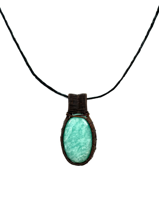 Carly's Closet - Amazonite Wire Wrap Necklace
