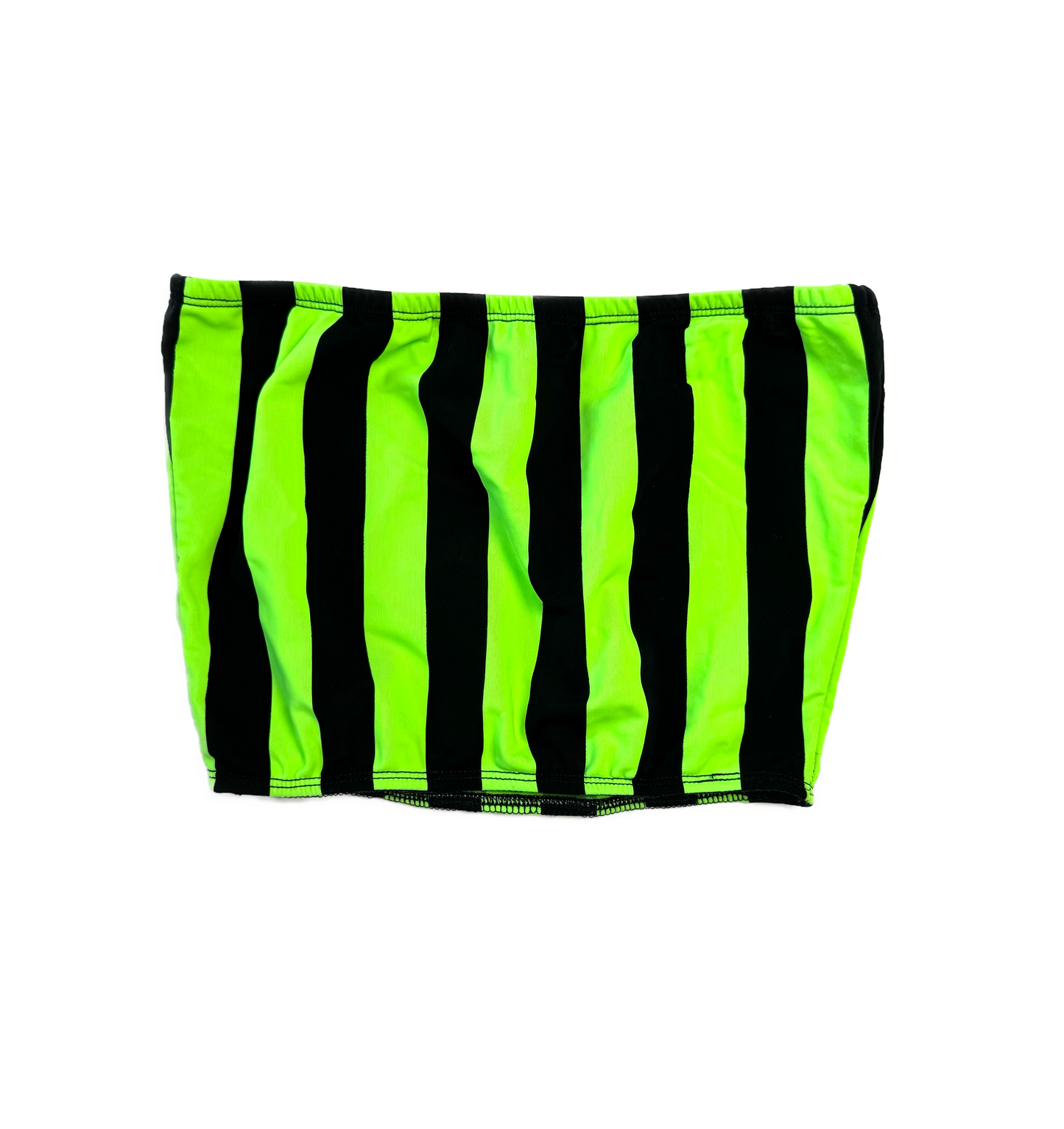 Carly's Closet - Neon Green Stripe Tube Top (Size S)