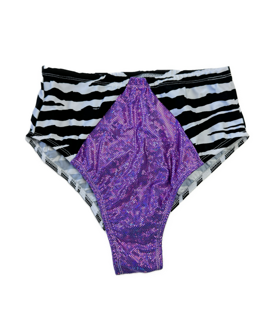 Carly's Closet - Purp Zebra High Waist Bottoms (Size S)