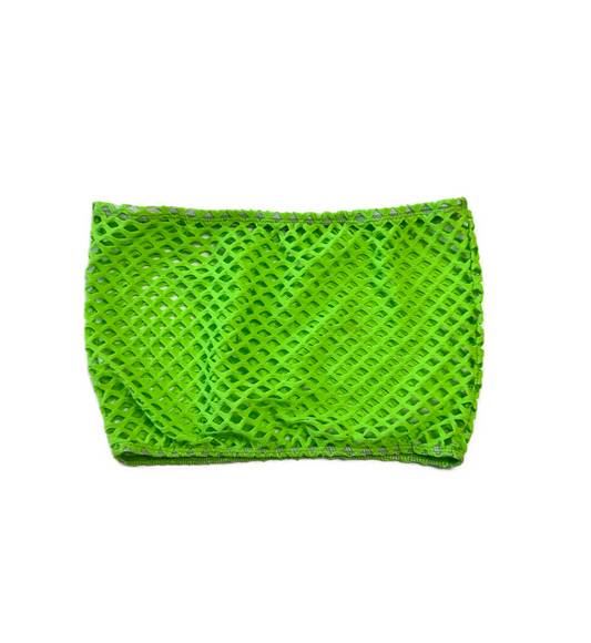 Carly's Closet - Neon Green Mesh Tube Top (Size S)