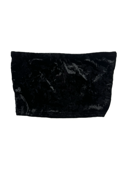 Carly's Closet - Black Crushed Velvet Tube Top (Size S)