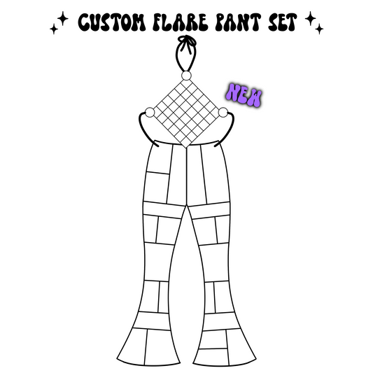 Custom Patchwork Flare Pant Set