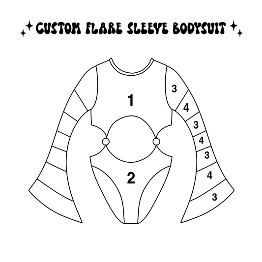 Custom Flare Sleeve Bodysuit